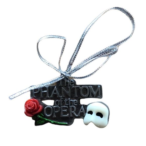 Carlton Cards 1986 The Phantom of the Opera Logo Mask + Single Rose Orna… - Picture 3 of 7
